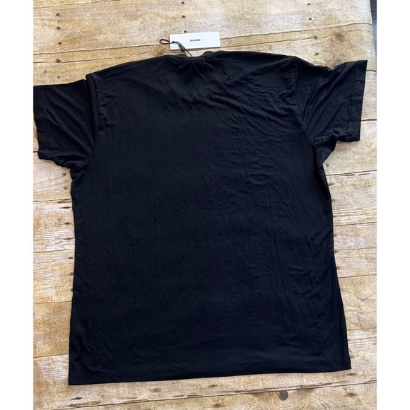 NWT Joah Brown Boyfriend Tee T-Shirt in Black Size S/M - Picture 3 of 4